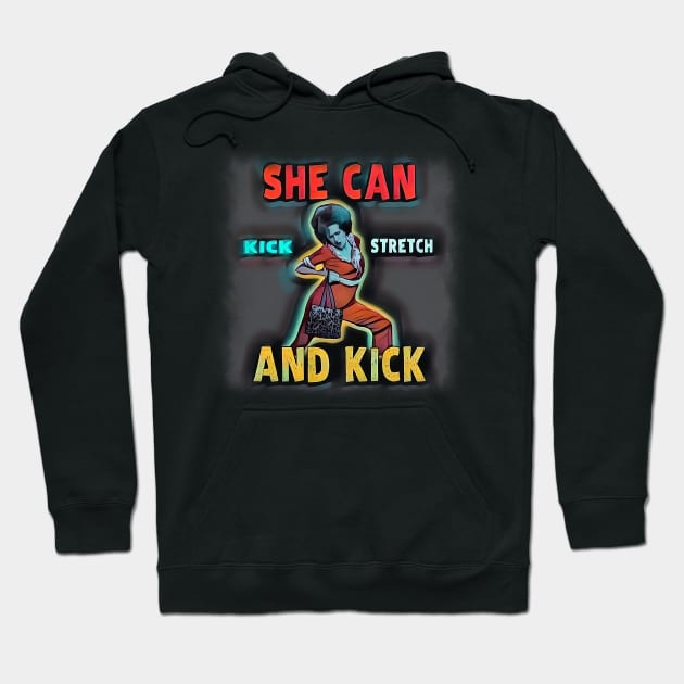 Funny Cartoon Of  Sally O'Malley Can Kick Stretch Anddd Kick Hoodie by Pharaoh Shop
